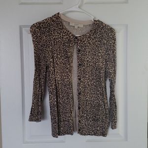 LOFT Leopard Print Cardigan